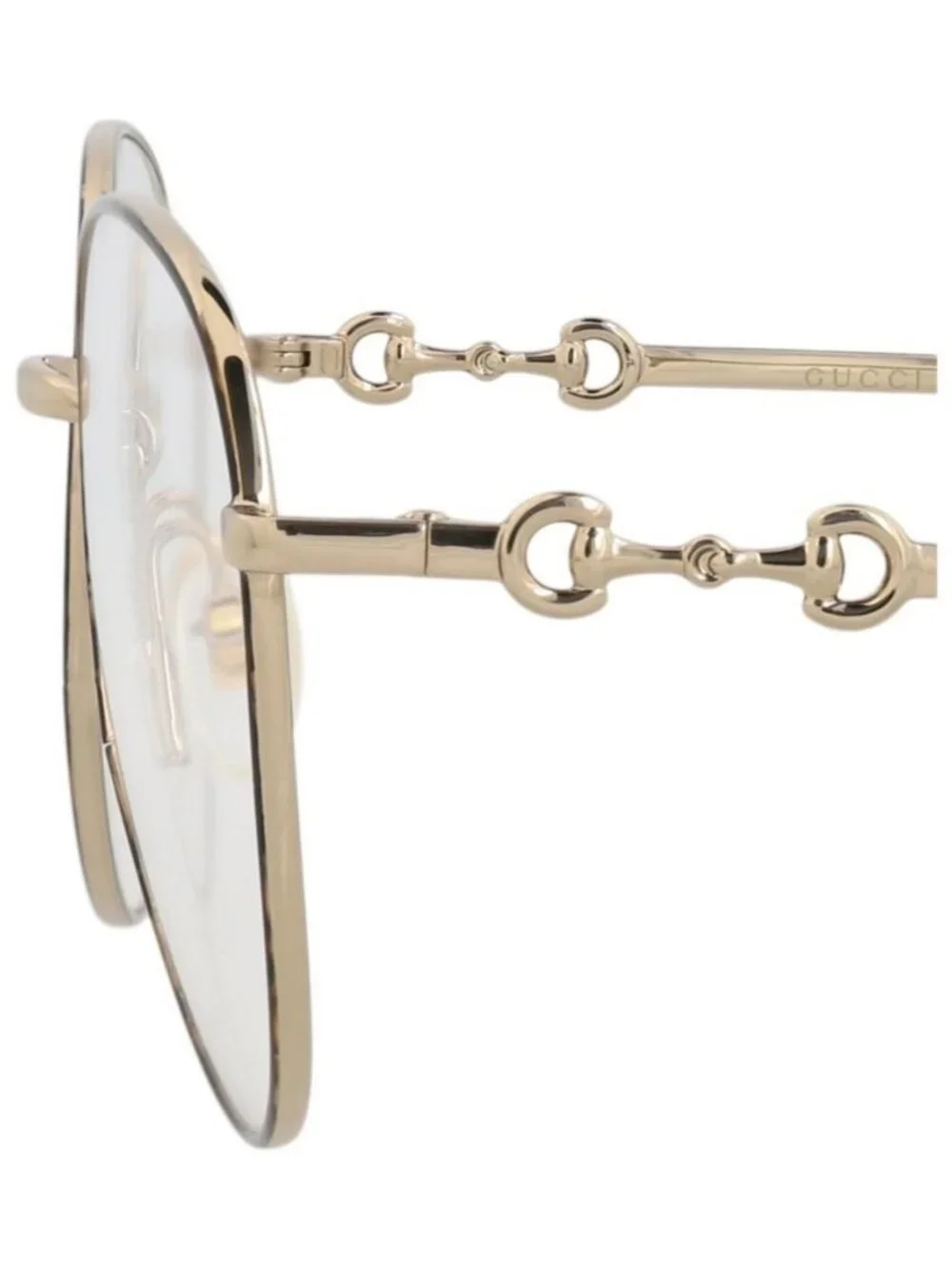 New Gucci Womens Cat Eye Havana Gold Transparent Fashion Designer Eyeglasses